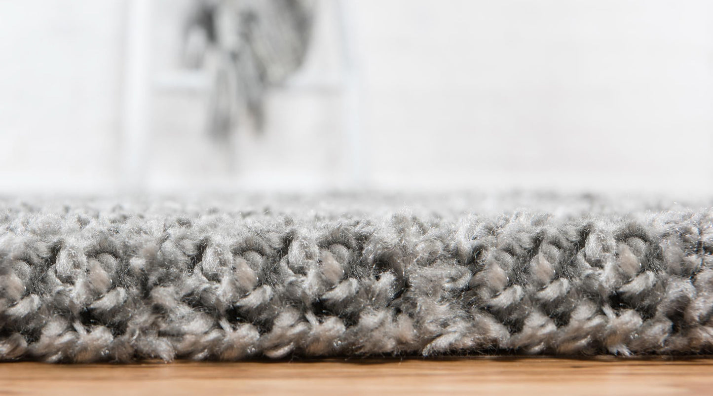 Teppich MARA Shaggy Rund Grau 150x150 cm