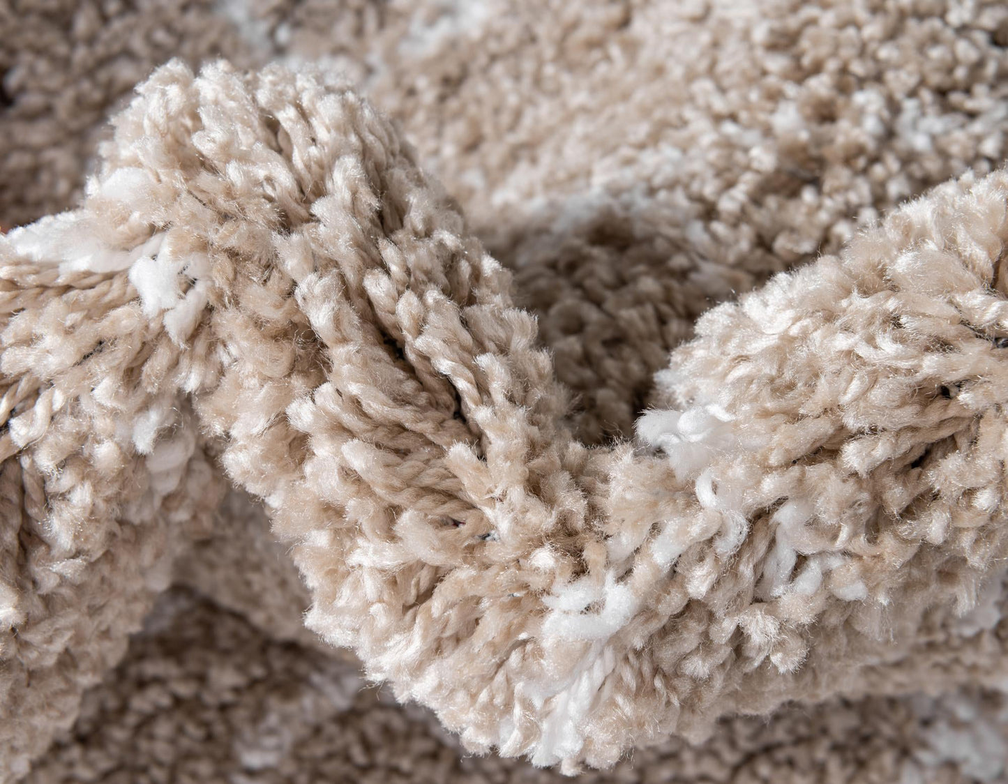 Teppich MARA Shaggy Läufer Braun 80x185 cm