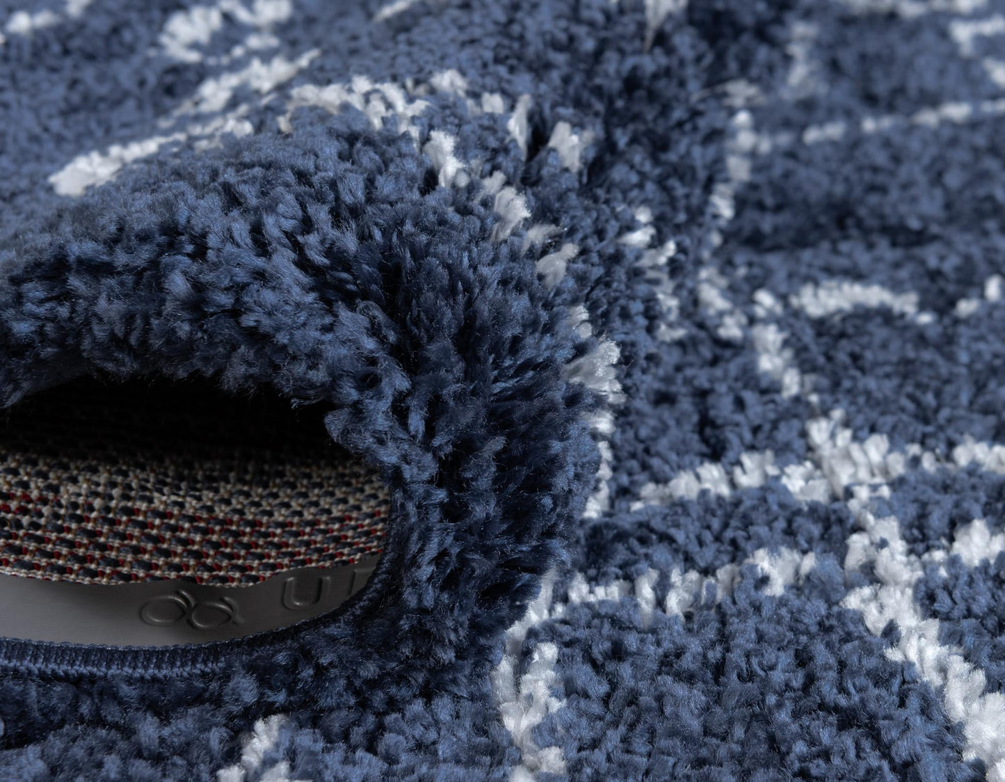 Teppich "MARA Shaggy" Rund Marineblau 150x150 cm
