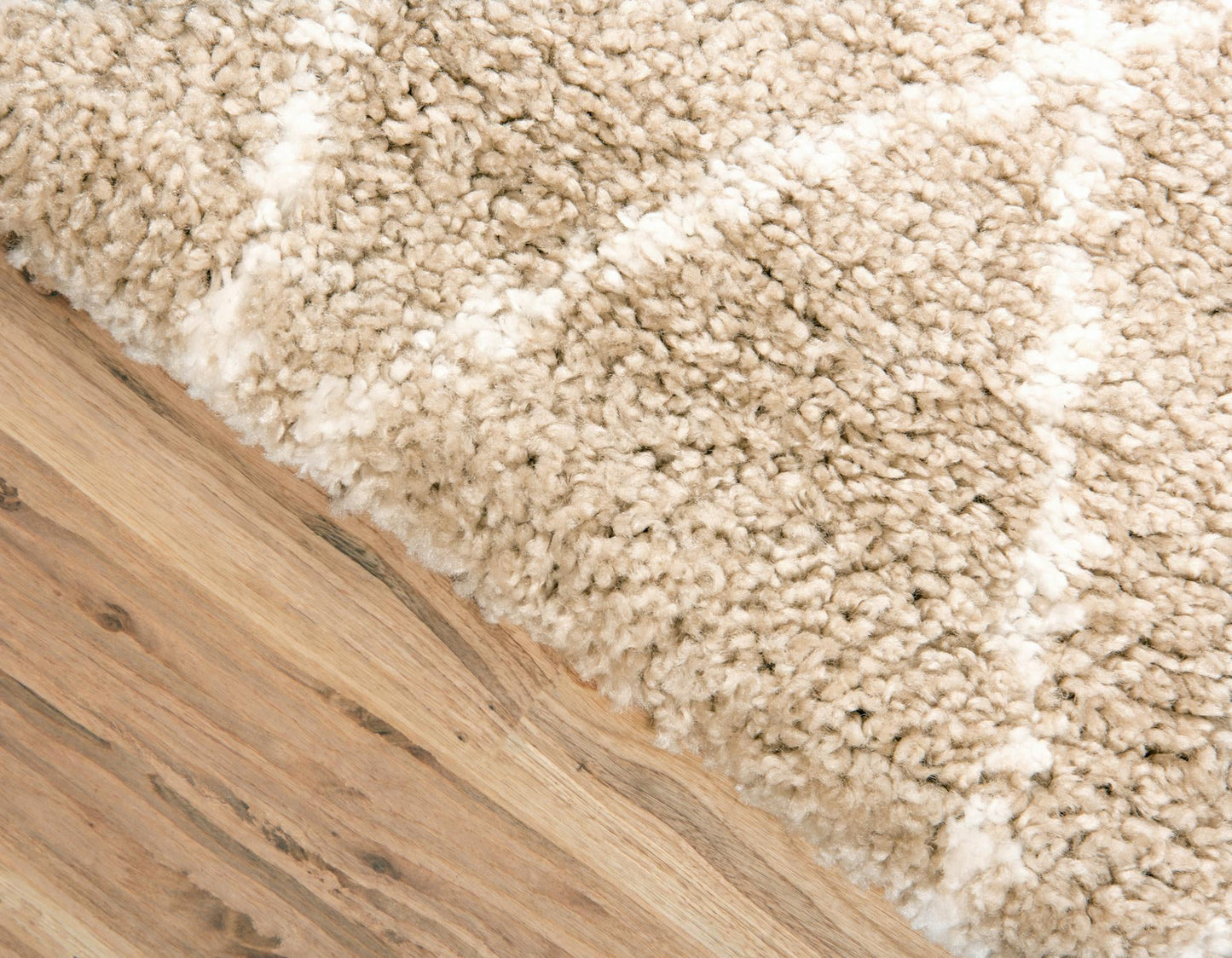 Teppich MARA Shaggy Läufer Braungrau 80x185 cm