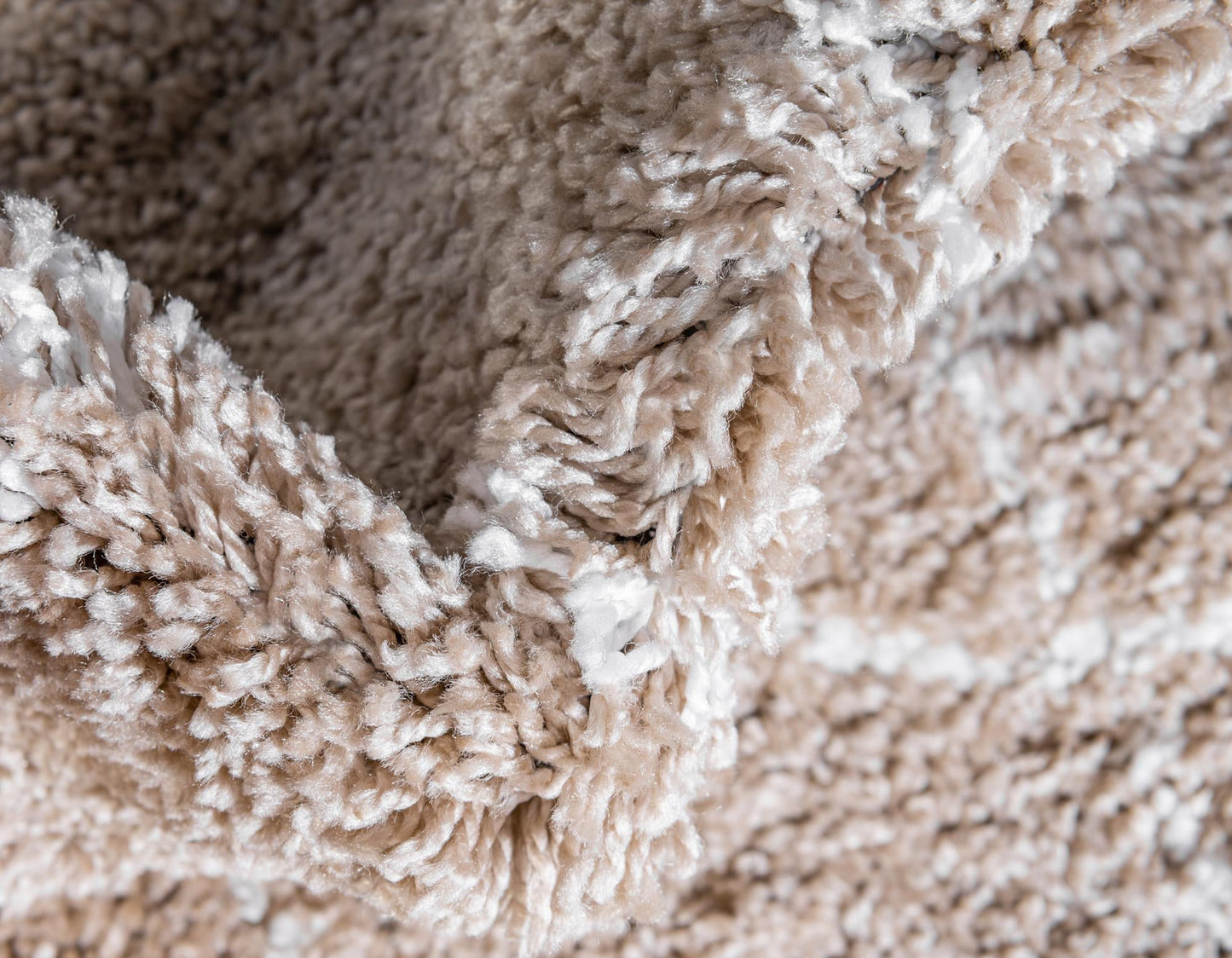 Teppich MARA Shaggy Läufer Braungrau 80x185 cm