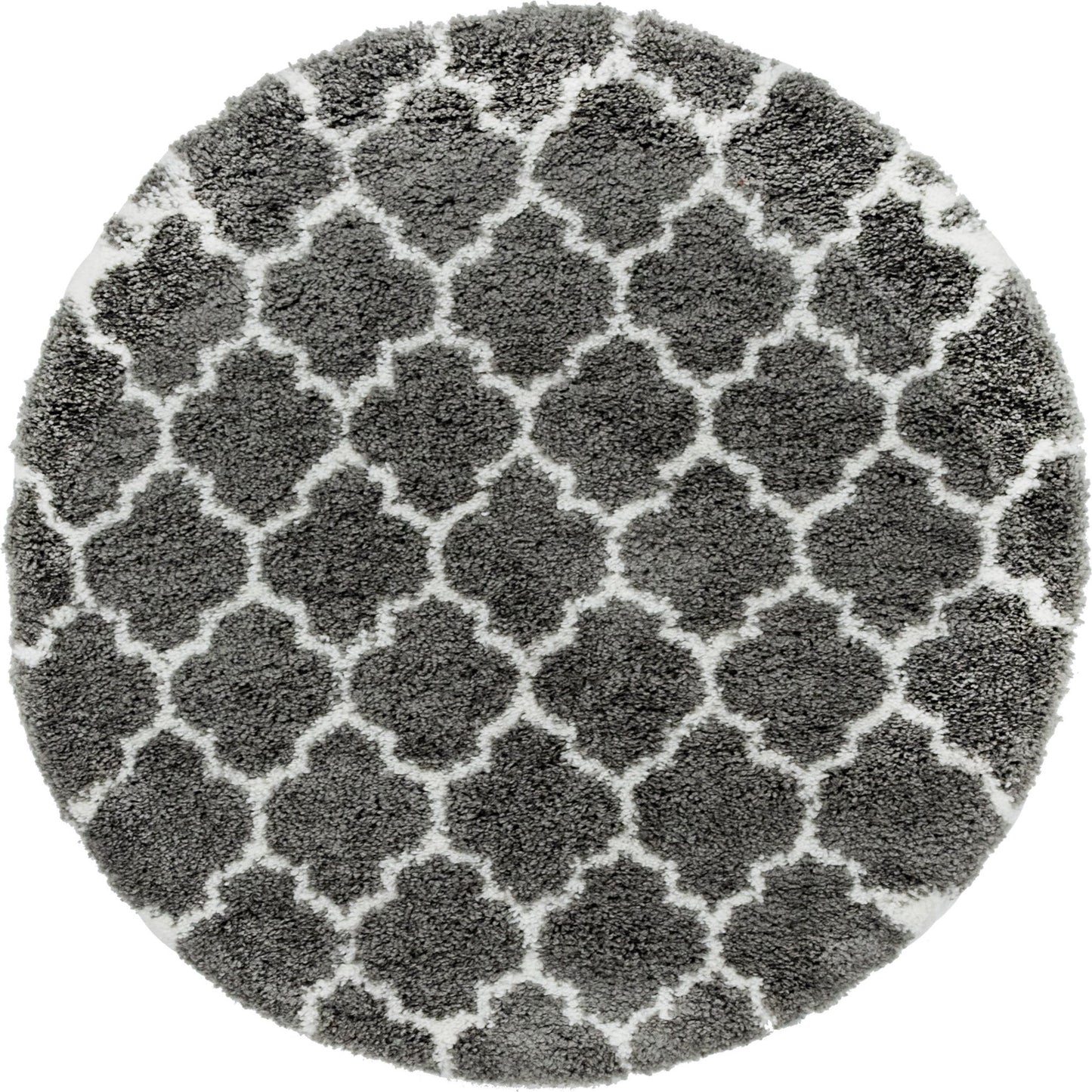 Teppich "MARA Shaggy" Rund Grau-Grün 150x150 cm