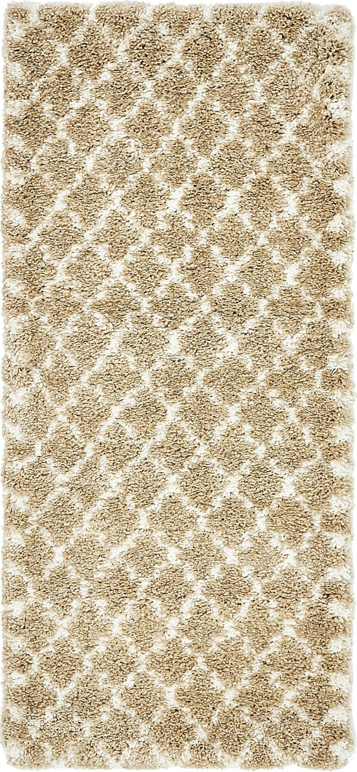 Teppich "MARA Shaggy" Läufer Beige-Grau 80x185 cm
