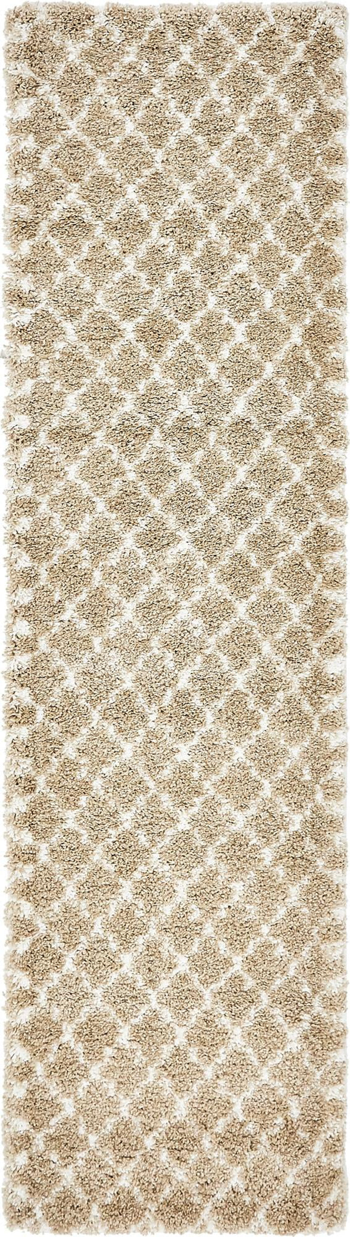 Teppich "MARA Shaggy" Läufer Beige-Grau 80x305 cm