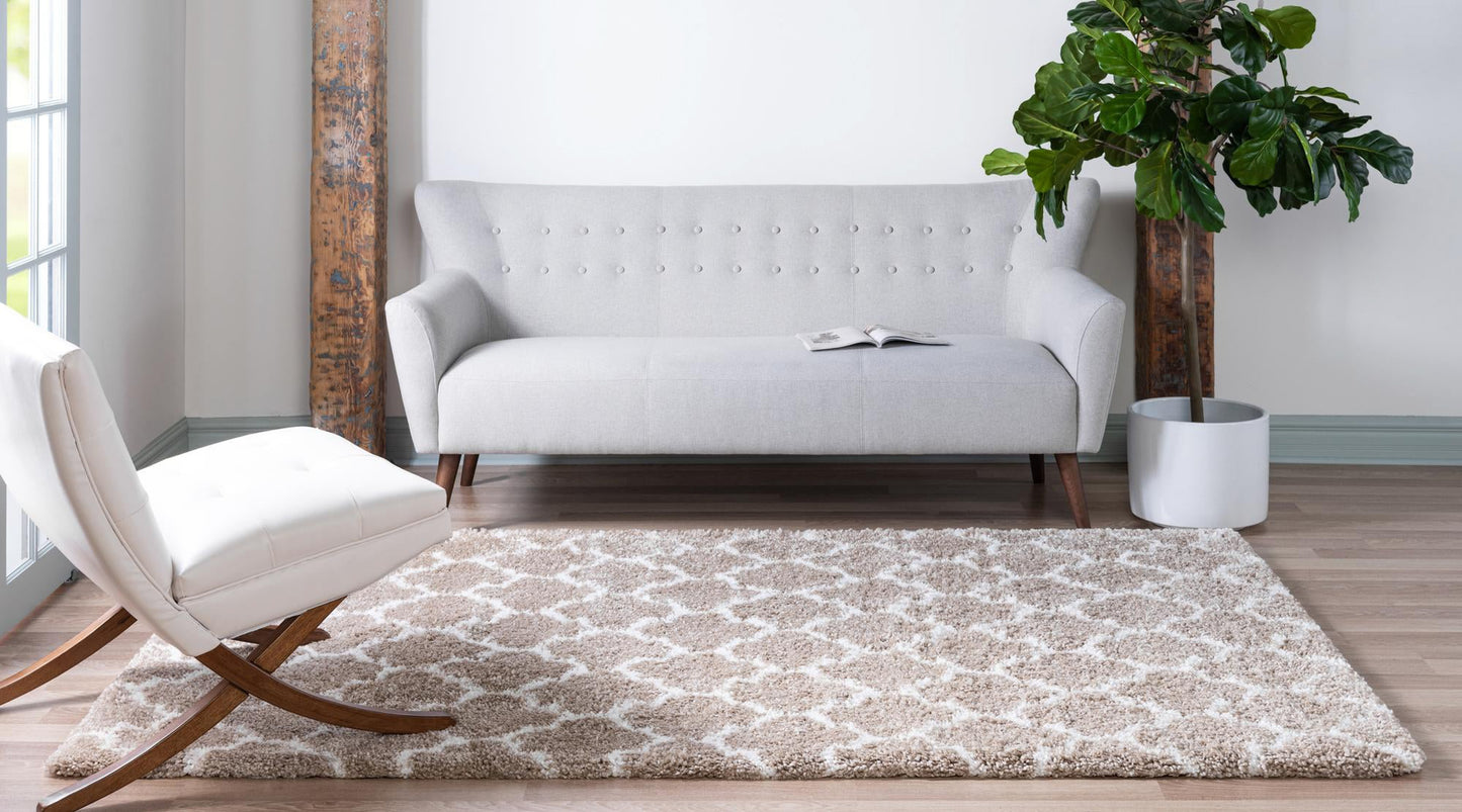 Teppich "MARA Shaggy" Rechteckig Beige-Grau diverse Größen