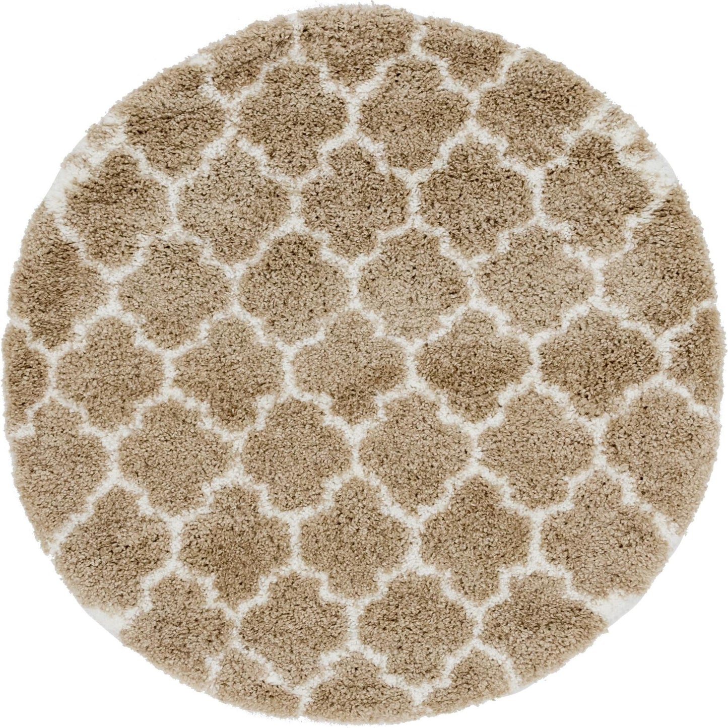 Teppich "MARA Shaggy" Rund Beige-Grau 150x150 cm