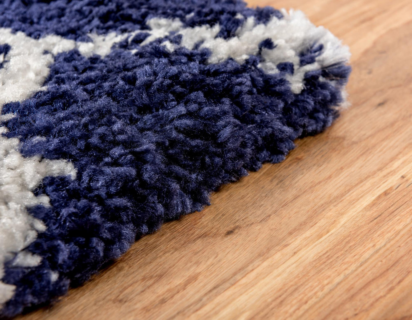 Teppich MARA Shaggy Läufer Ultra-Marineblau 80x185 cm