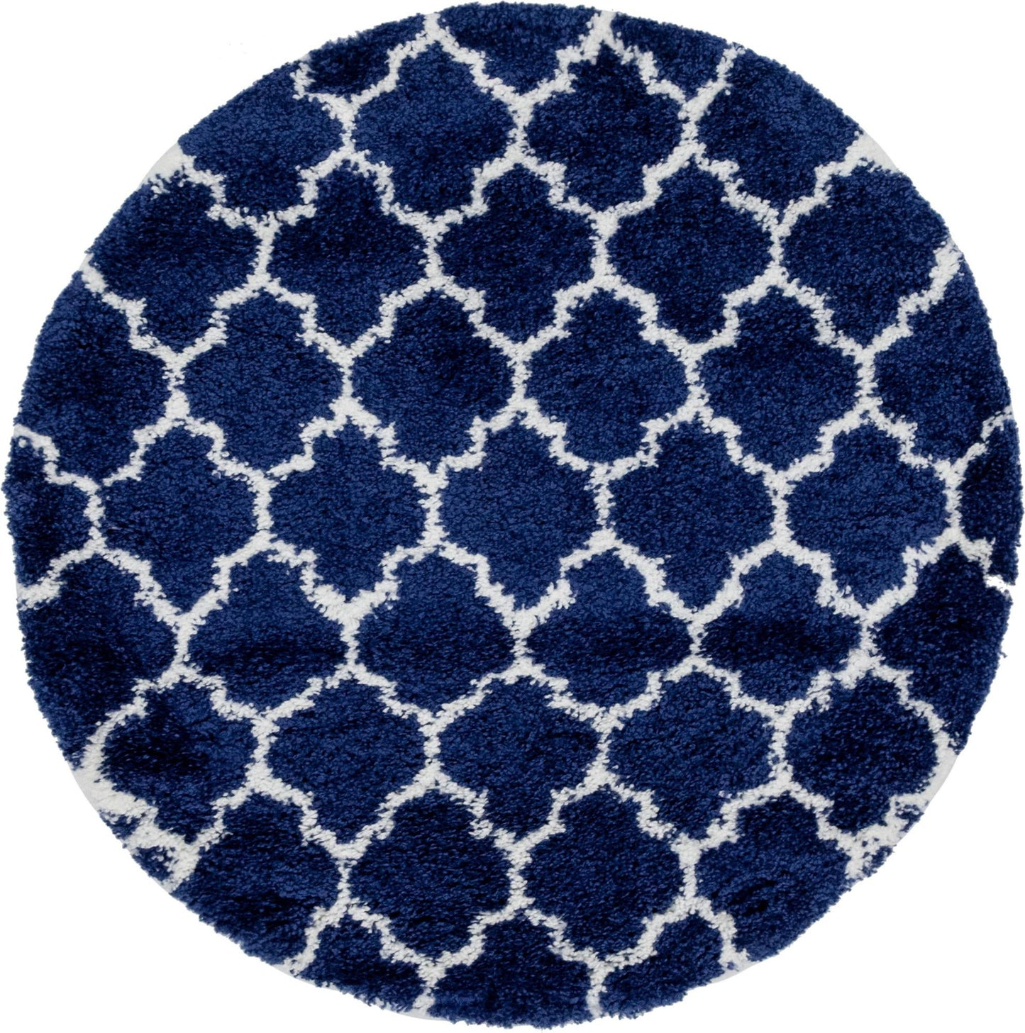 Teppich "MARA Shaggy" Rund Ultra-Marineblau 150x150 cm