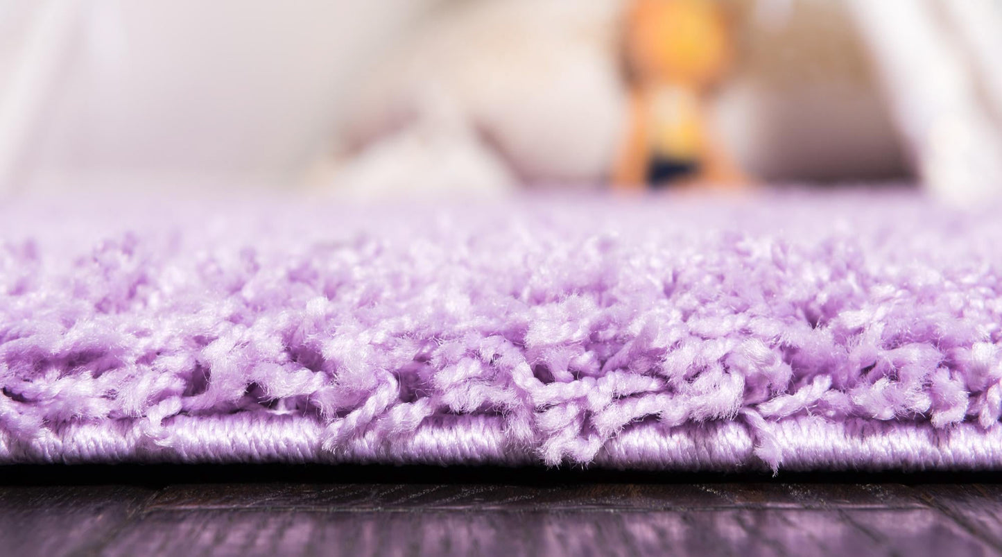 Teppich "HIGH-FLOR" Rund Lila 120x120 cm