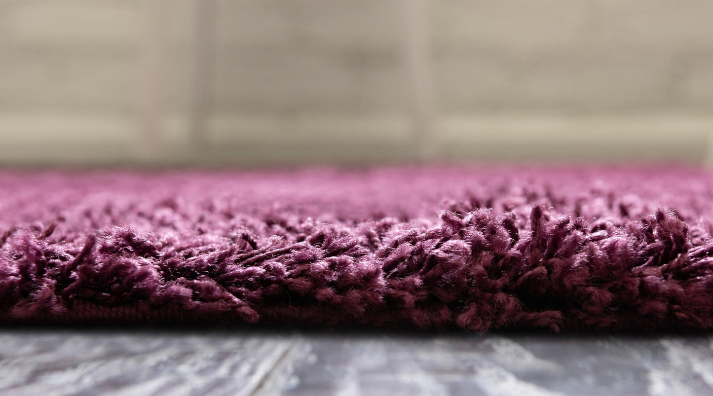 Teppich "HIGH-FLOR" Rechteckig Aubergine Lila diverse Größen
