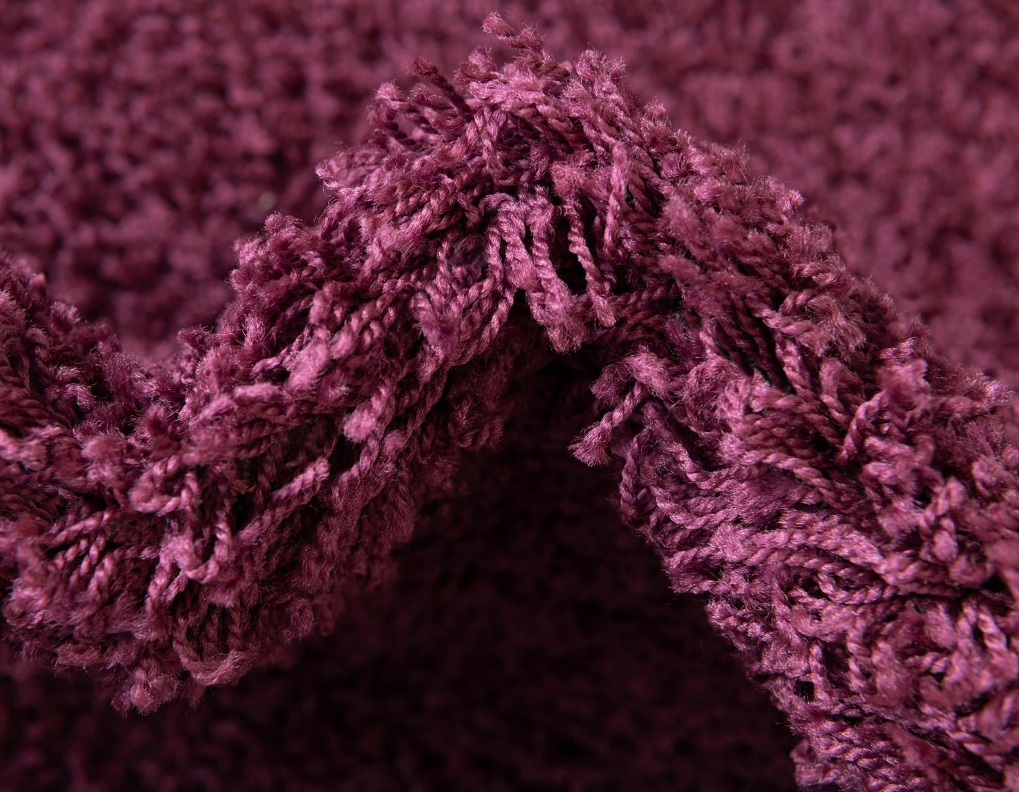 Teppich "HIGH-FLOR" Rechteckig Aubergine Lila diverse Größen