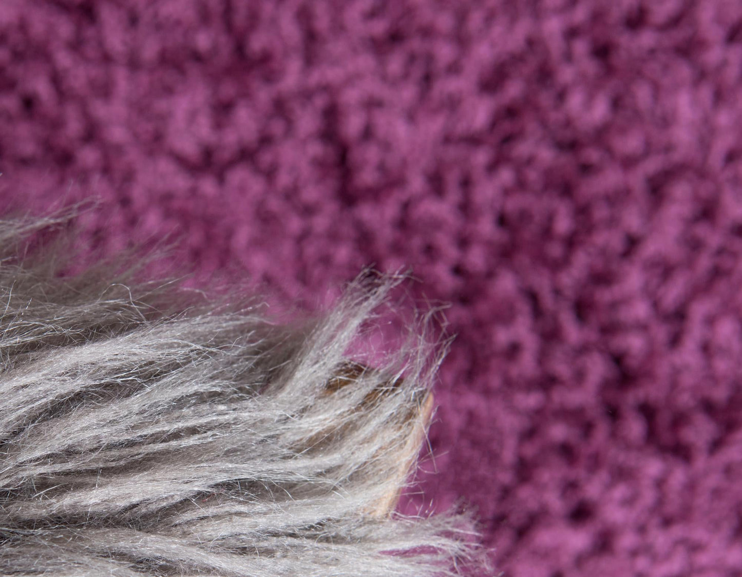 Teppich "HIGH-FLOR" Rund Aubergine Lila 120x120 cm