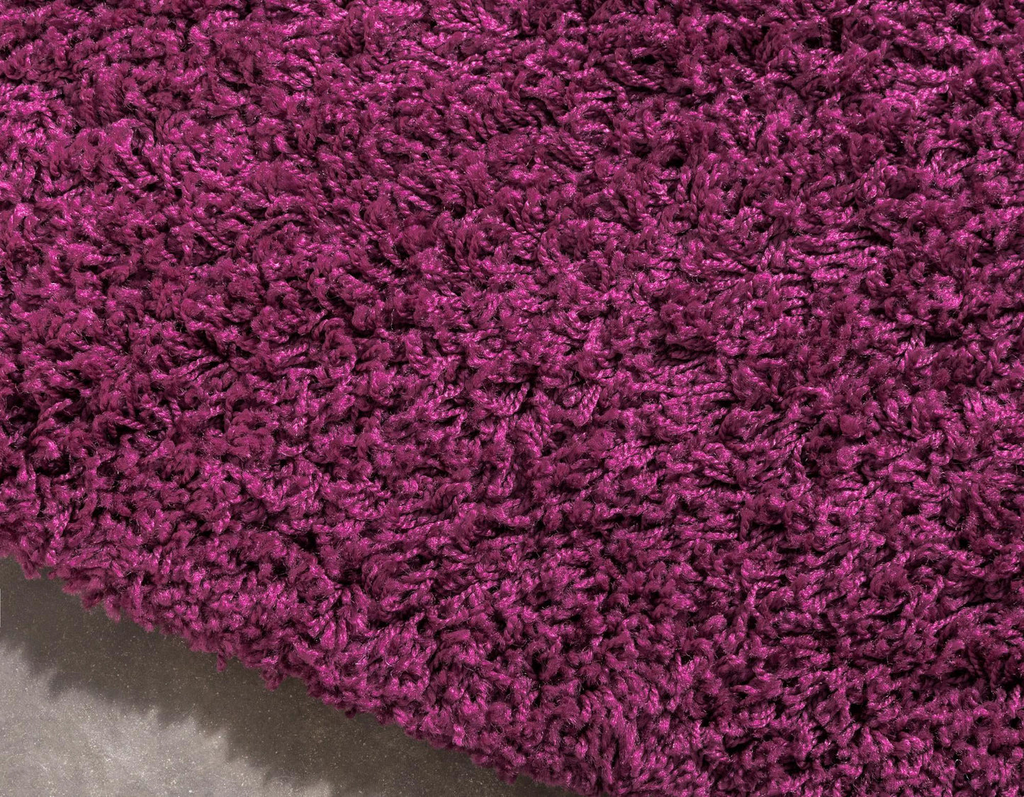 Teppich "HIGH-FLOR" Rund Aubergine Lila 120x120 cm