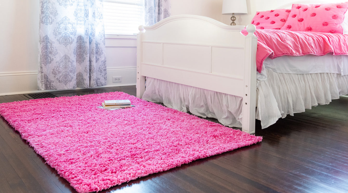 Teppich HIGH-FLOR Rechteckig Pink diverse Größen