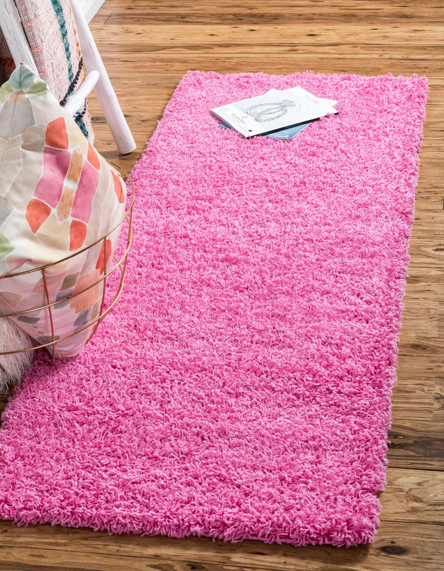 Teppich "HIGH-FLOR" Läufer Pink 75x305 cm