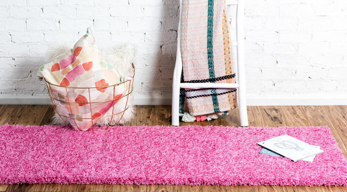 Teppich "HIGH-FLOR" Läufer Pink 75x305 cm