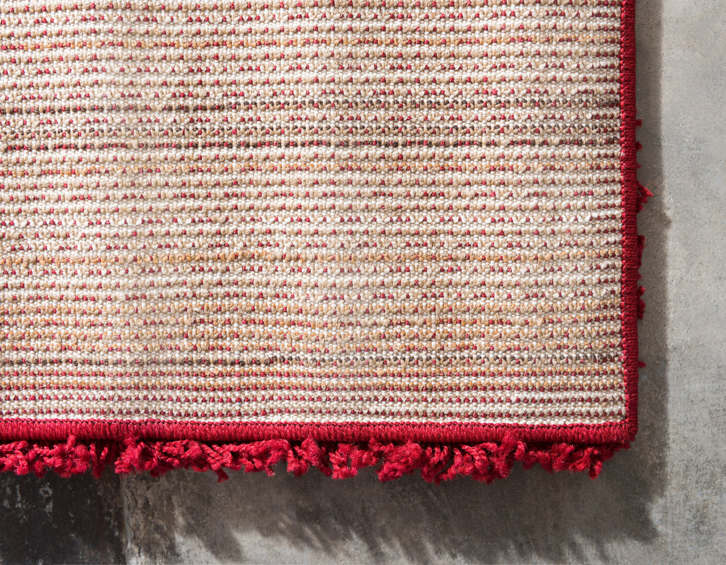 Teppich HIGH-FLOR Rechteckig Kirschrot diverse Größen