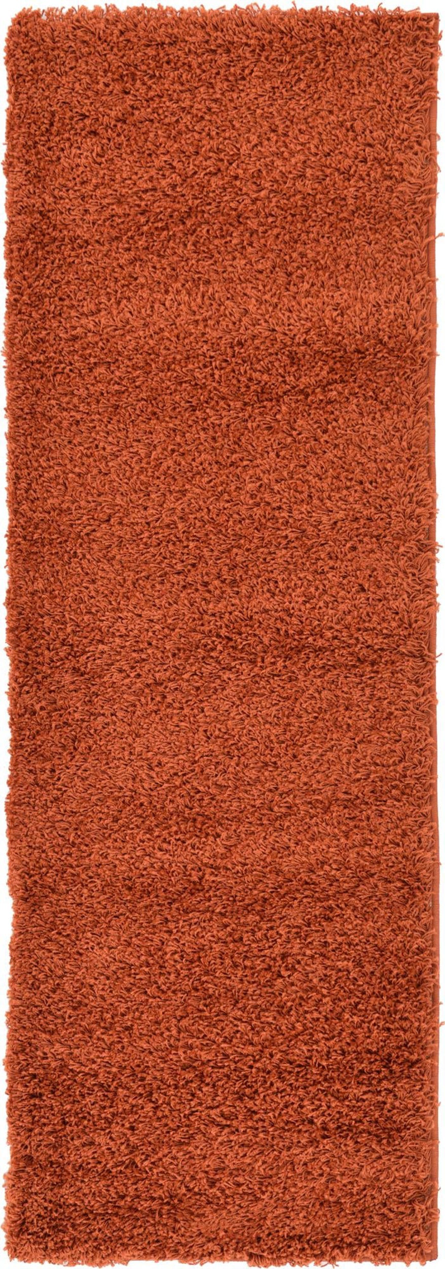 Teppich "HIGH-FLOR" Läufer Terracotta 65x195 cm