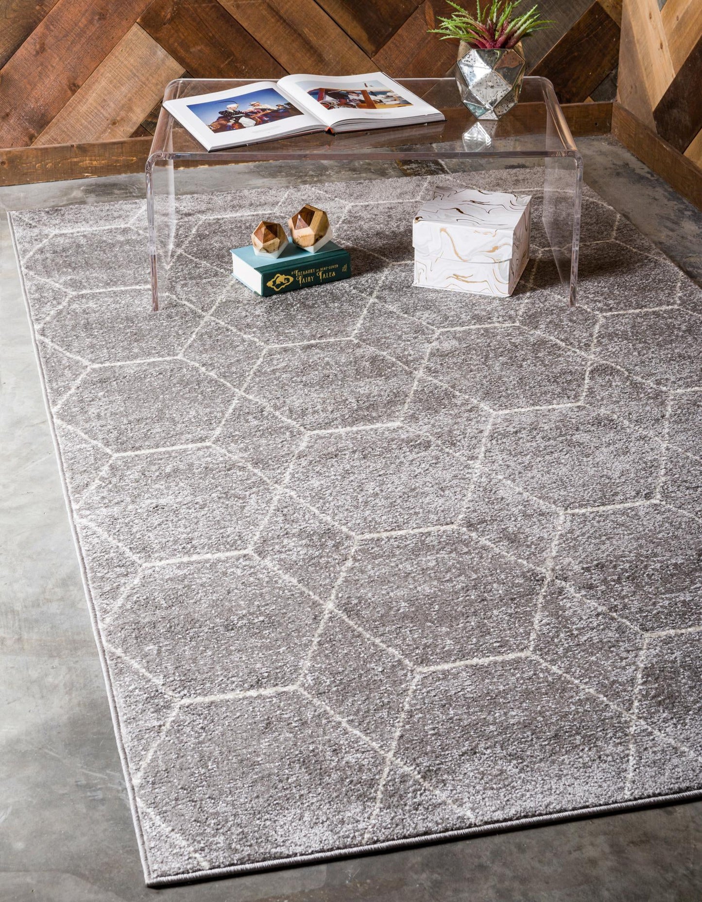 Teppich "FROZEN" Rechteckig Hellgrau 60x90 cm