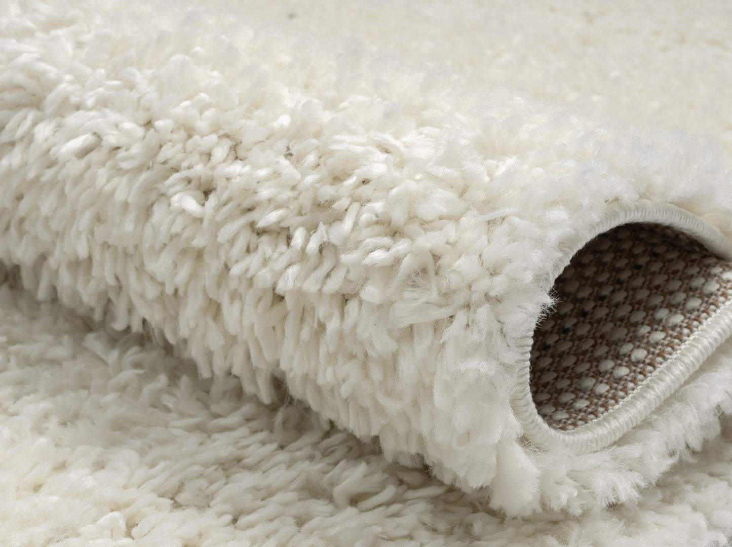 Hochflor Teppich SHAGGY creme rechteckig diverse Größen