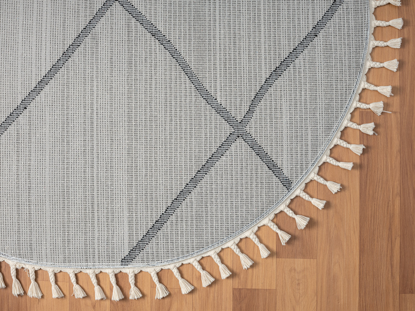 Teppich ORIENTAL-String rund weiss diverse Größen