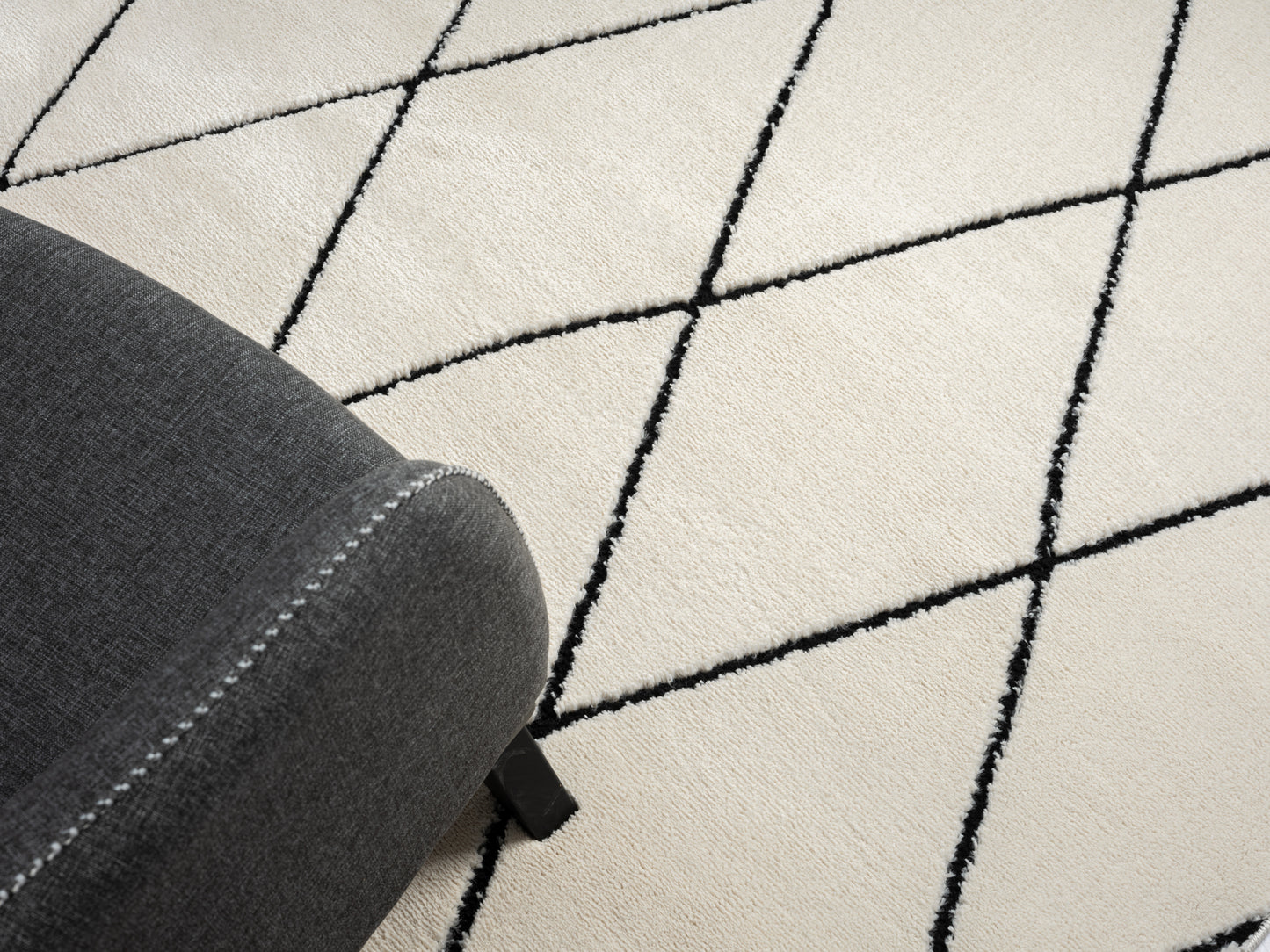 Teppich ORIENTAL-Structure rechteckig weiss diverse Größen