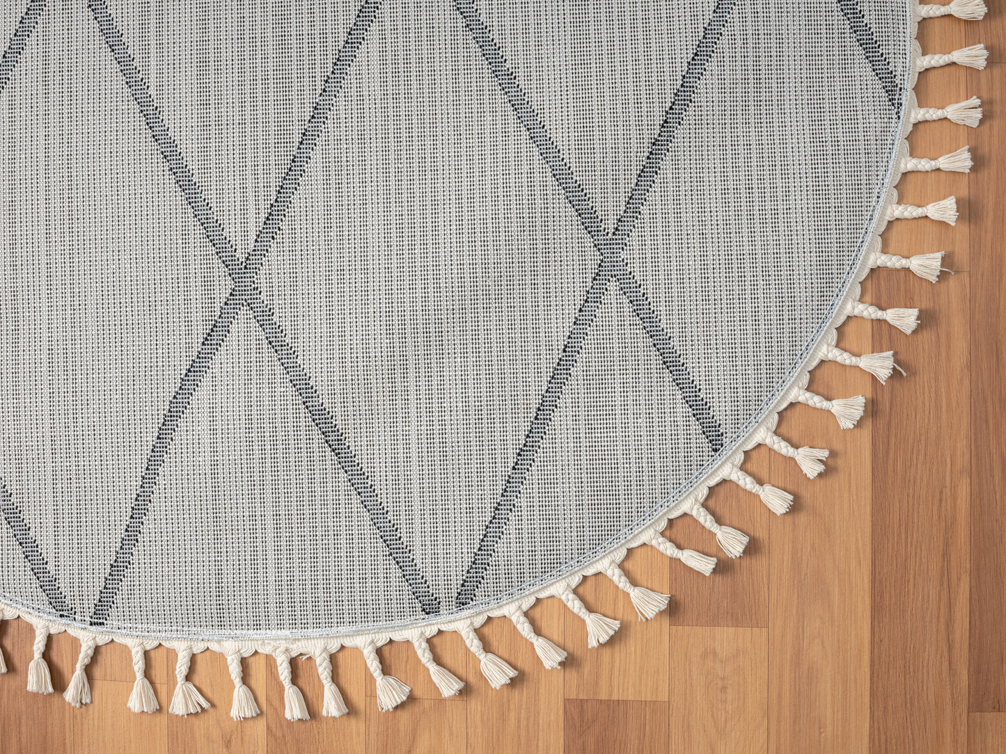 Teppich ORIENTAL-Structure rund weiss diverse Größen