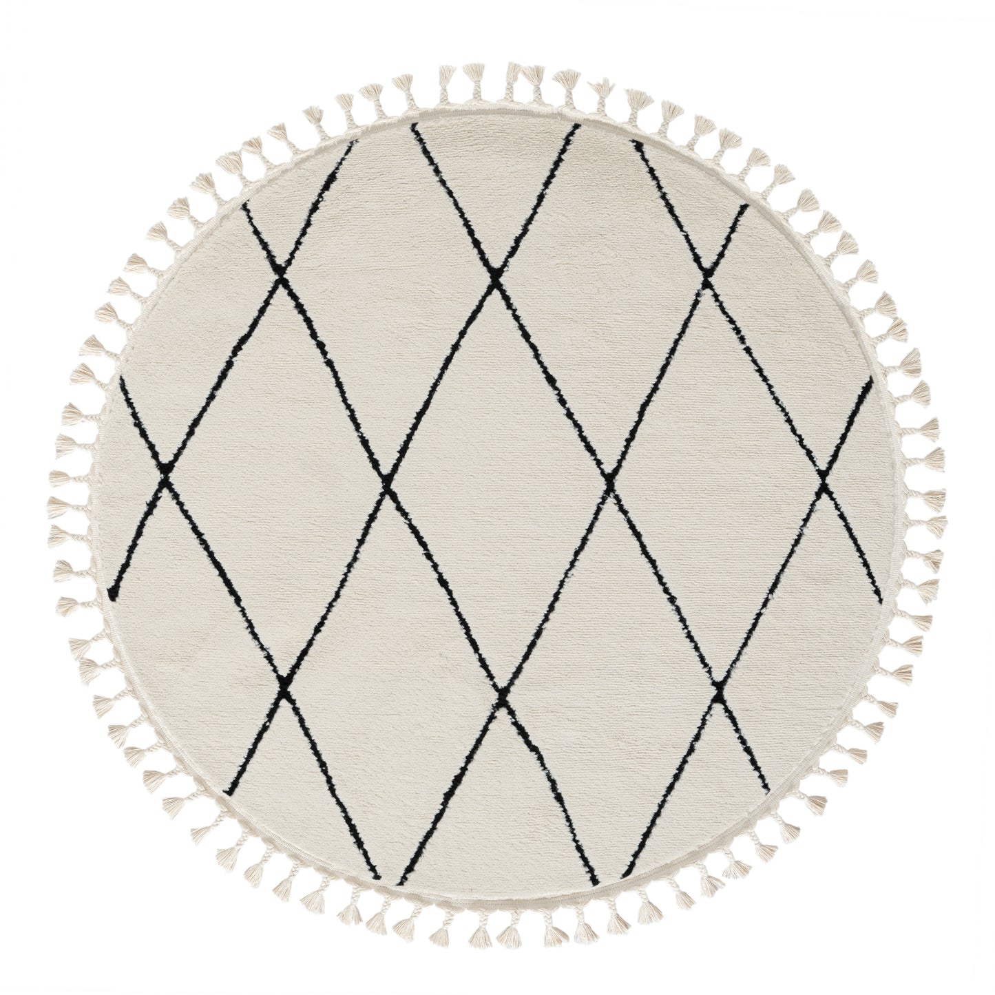 Teppich ORIENTAL-Structure rund weiss diverse Größen