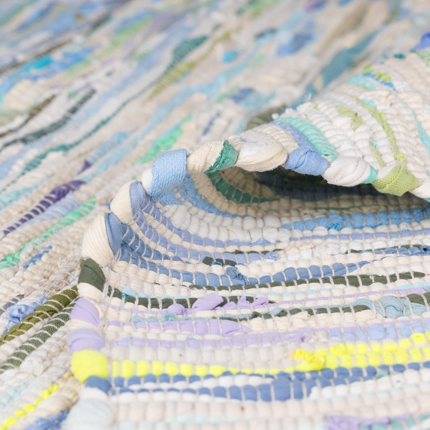 Traditioneller DURRIE Teppich blau-grün rechteckig diverse Größen