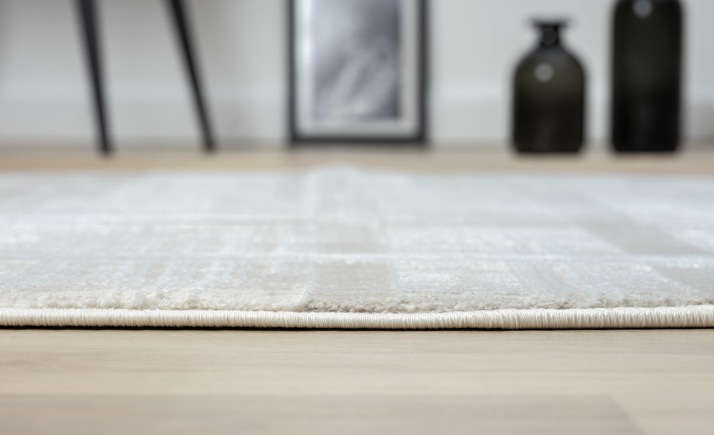 Teppich PREFERITO rund Creme-Grau 120 x 120 cm