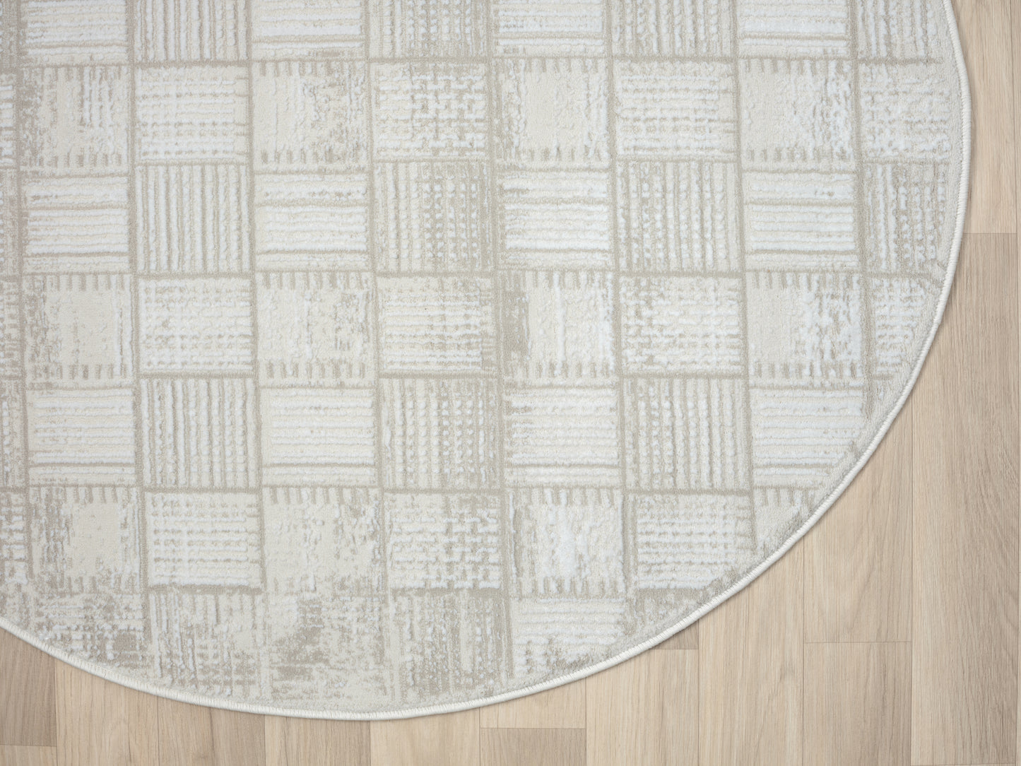 Teppich CASA rund Creme-Weiss 120 x 120 cm