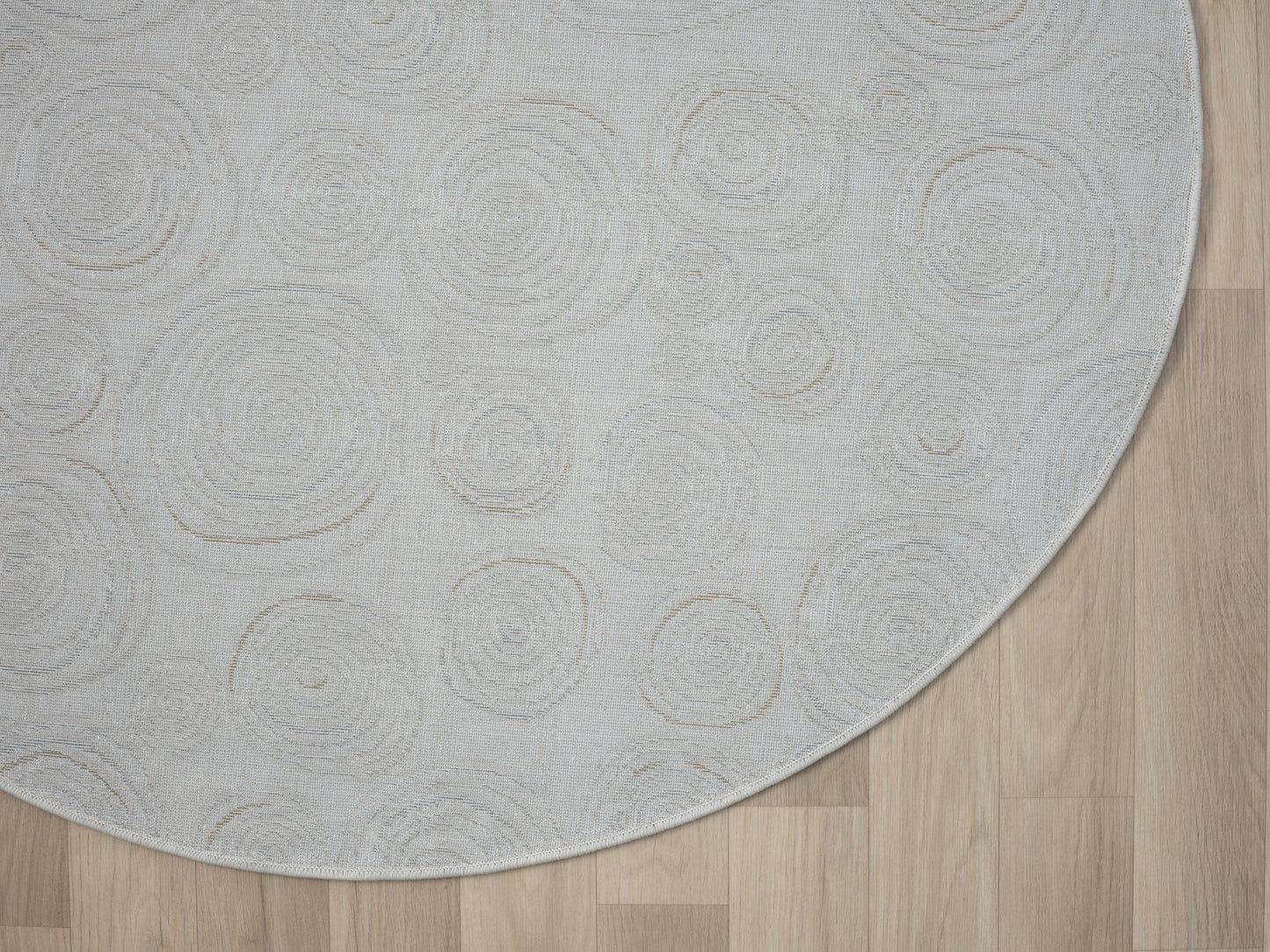 Teppich CERCHI rund Creme-Multi 120 x 120 cm
