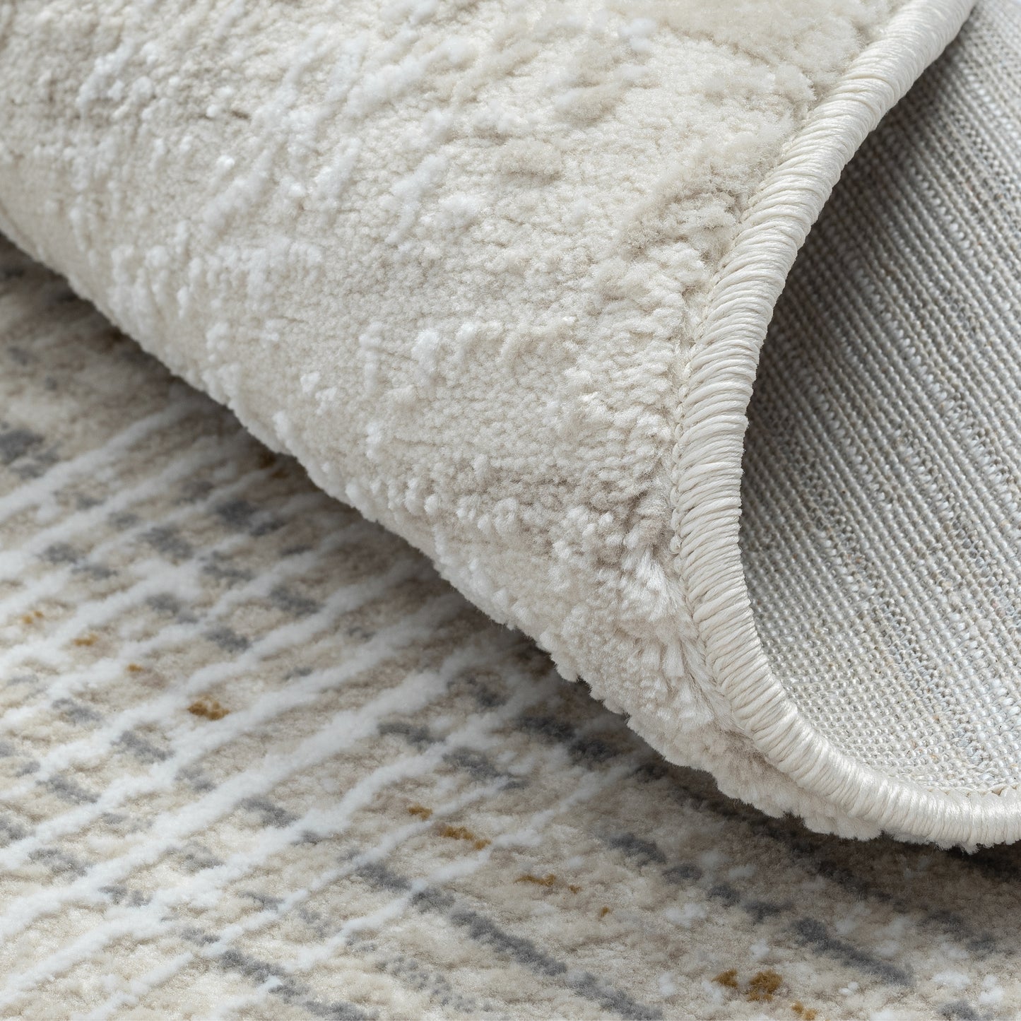 Teppich LONTANO rund Creme-Multi 120 x 120 cm