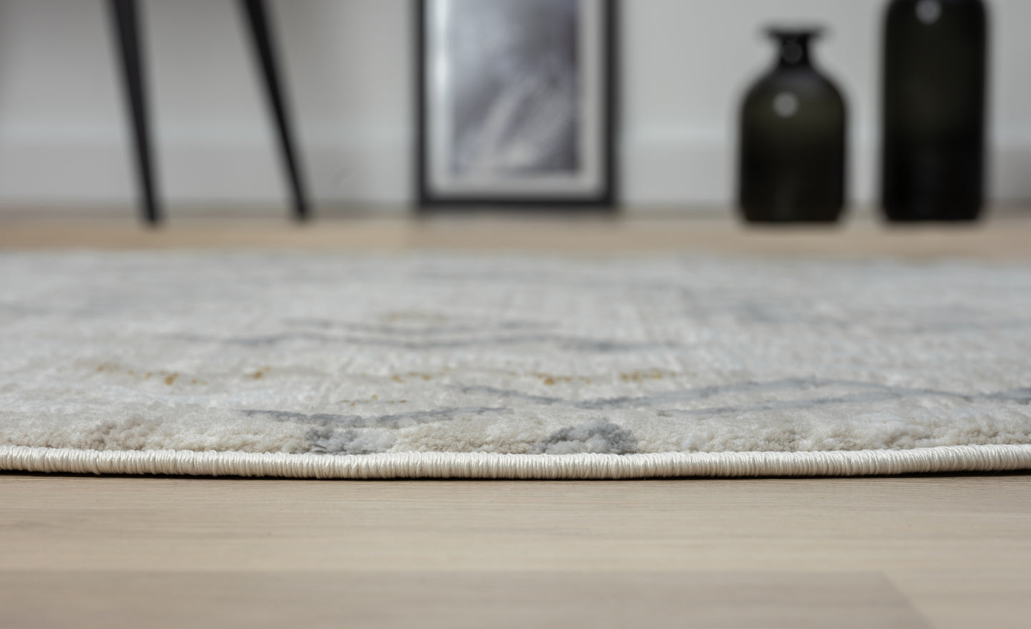 Teppich GUSTO rund Creme 120 x 120 cm