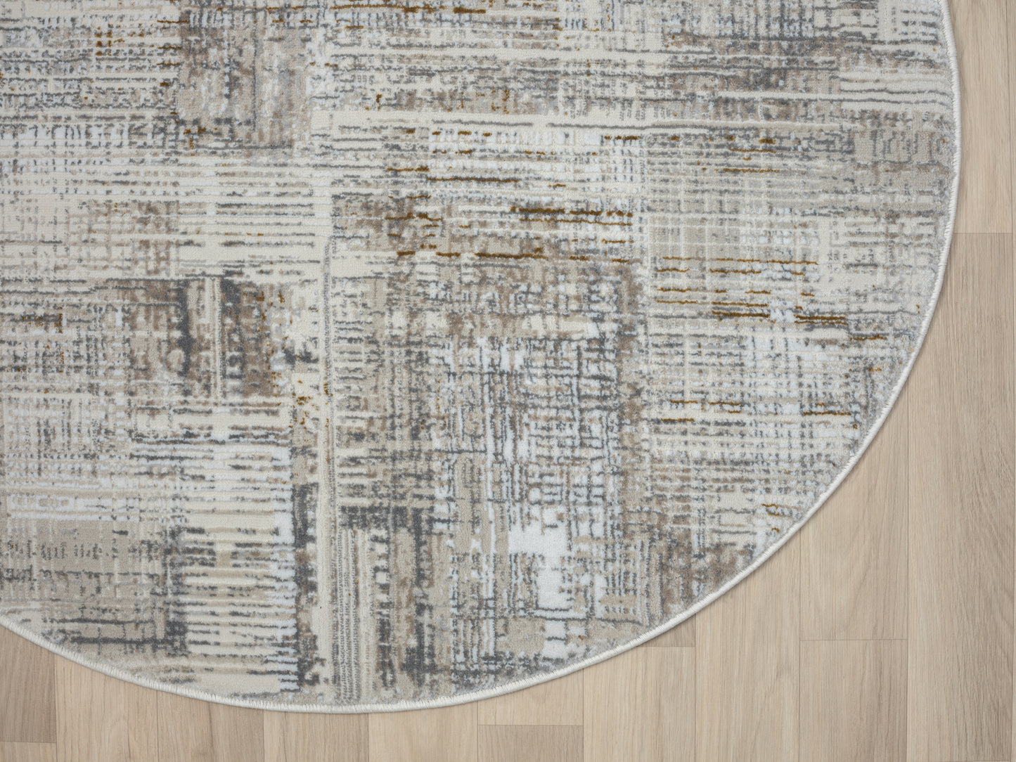 Teppich GUSTO rund Creme 120 x 120 cm