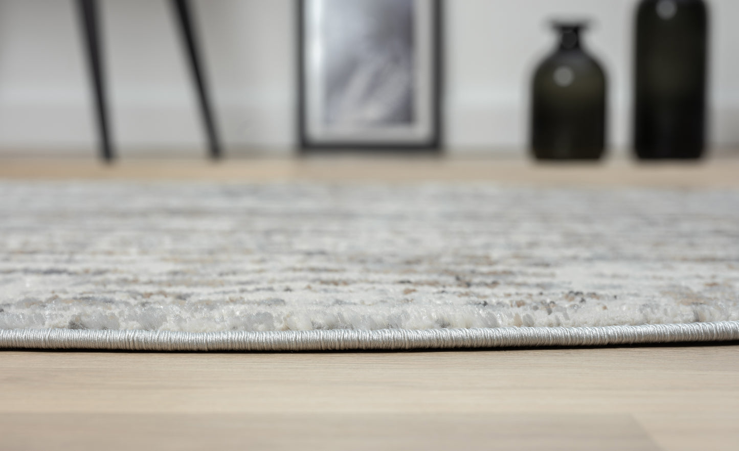 Teppich ANIMA rund Creme 120 x 120 cm