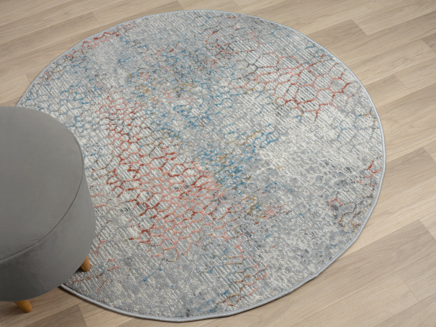 Teppich RADICI rund multi-color 120 x 120 cm