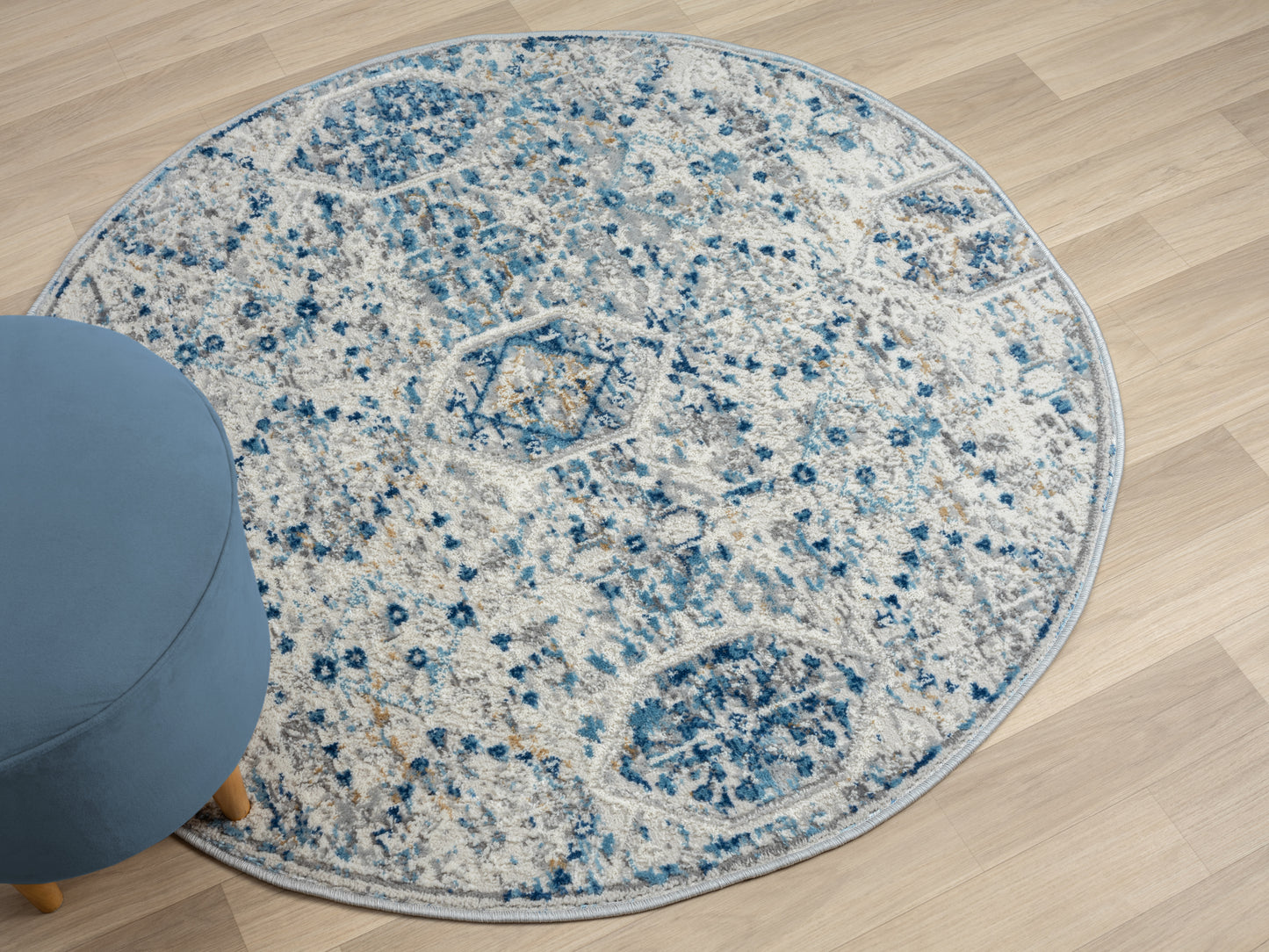 Teppich HERIZ No.2 rund multi-color 120 x 120 cm