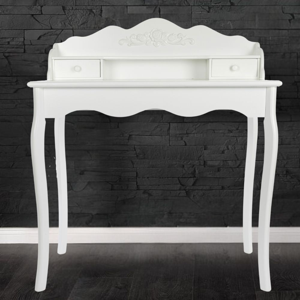 Romantischer Sekretär TAMIRA ca.90cm weiss Schubladen