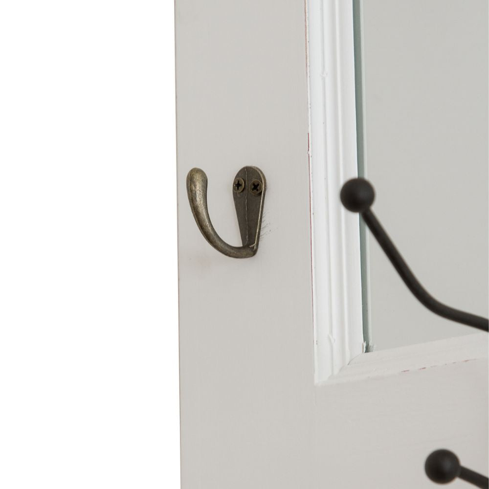 Landhaus-Garderobe SYLT weiss 140cm mit Spiegel