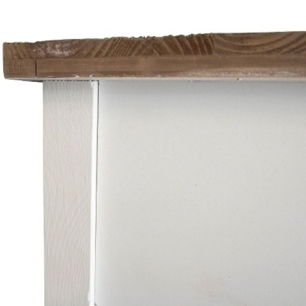 Landhaus Konsole mit 3 Schubladen ADRIA weiss-braun 105cm