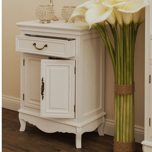 Romantische Kommode AMORE weiss H75cm Landhaus Shabby-Chic