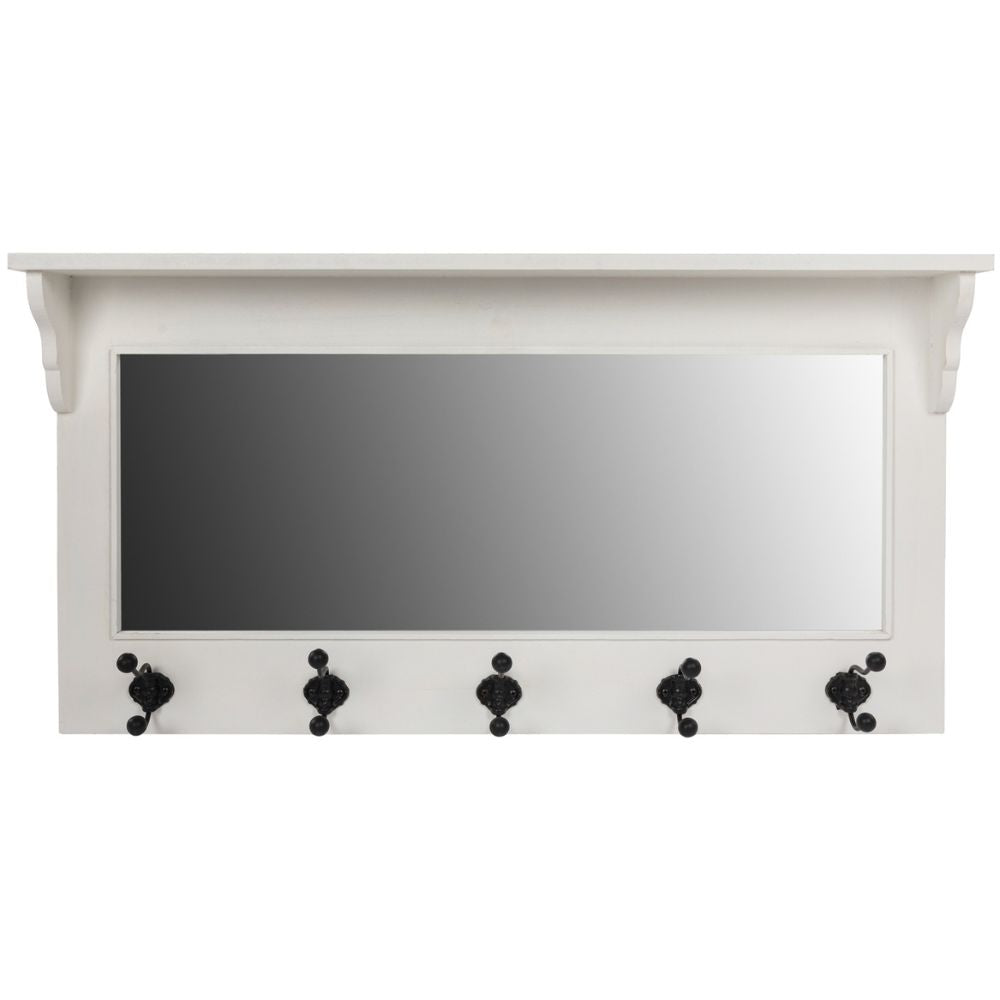 Landhaus Spiegelgarderobe LEA 95cm weiss Shabby-Chic
