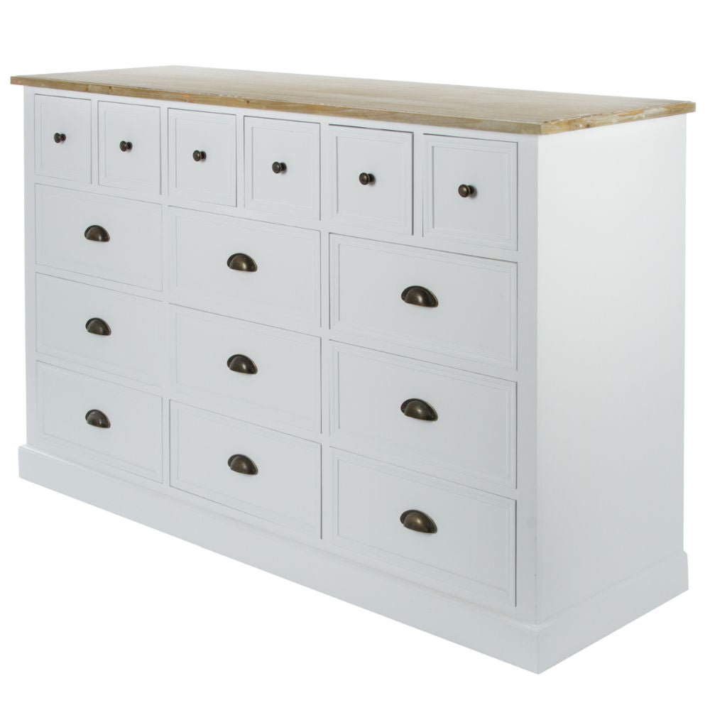 Sideboard Apothekerkommode VENICE weiss 141x96cm