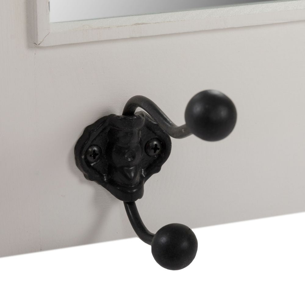 Landhaus Spiegelgarderobe LEA 95cm weiss Shabby-Chic