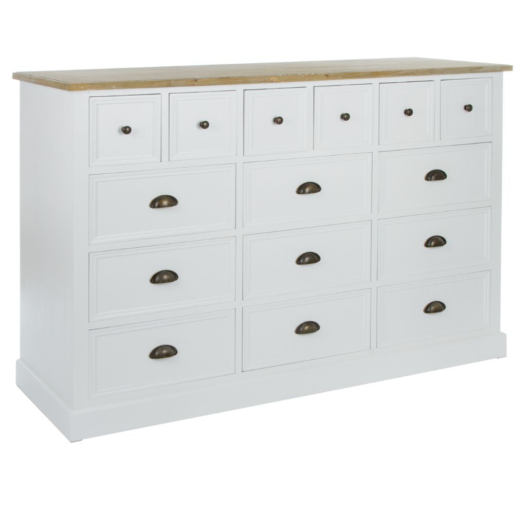 Sideboard Apothekerkommode VENICE weiss 141x96cm