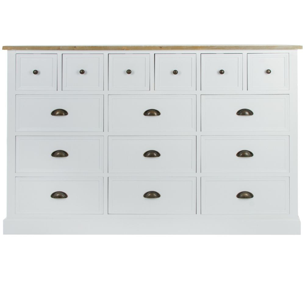 Sideboard Apothekerkommode VENICE weiss 141x96cm