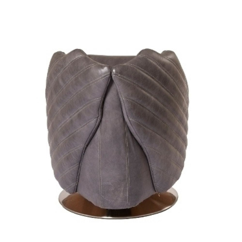 Premium Dreh-Ledersessel VEGAS vintage-grey Rindsleder