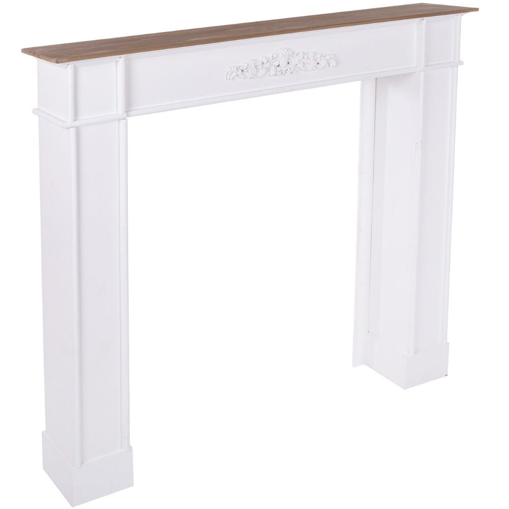 Landhaus Kaminumrandung NORA 104cm Bicolor Kaminsims