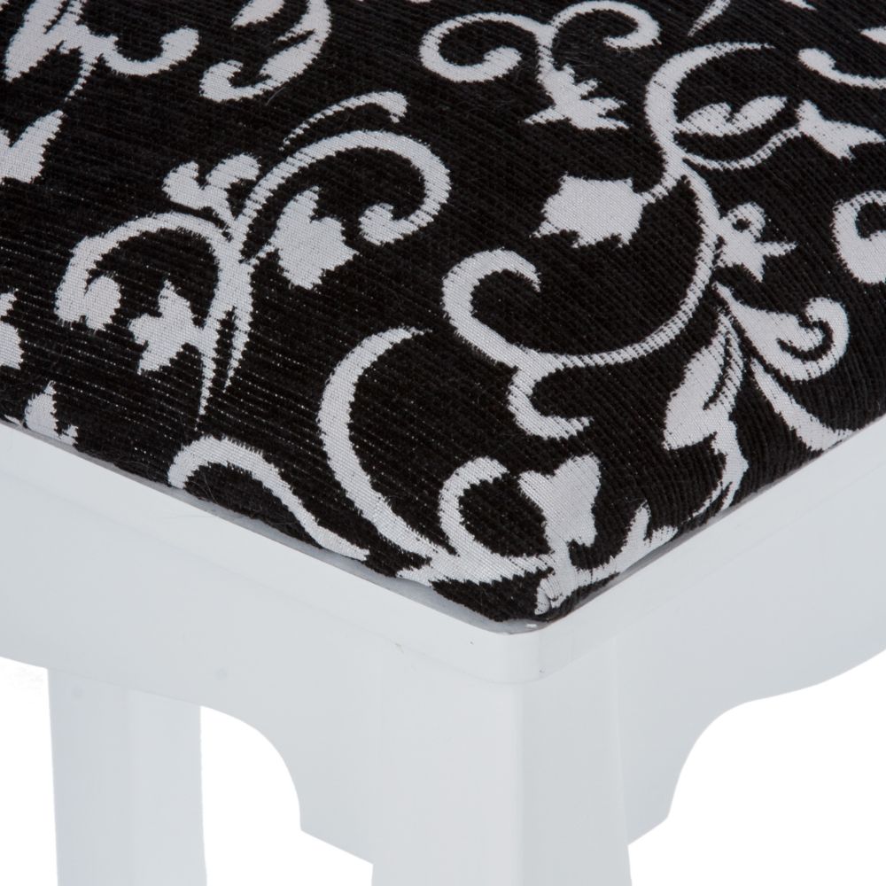 Romantischer Hocker LEAGUE schwarz